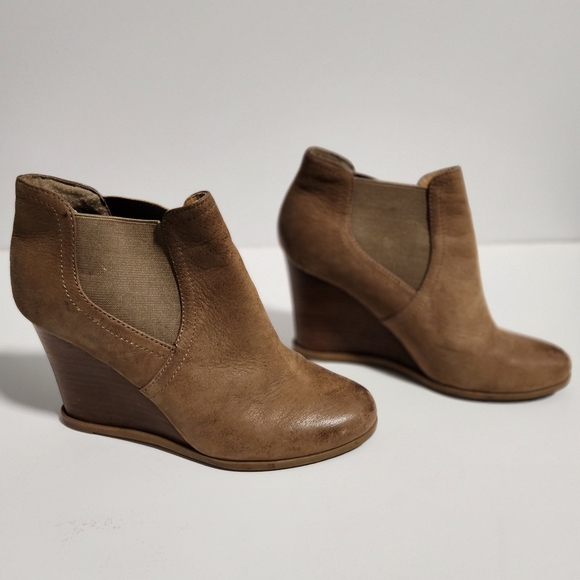 Tan Wedge Booties - Picture 6 of 6